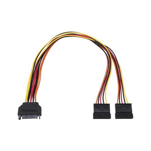 アイネックス シリアルATA用二股電源ケーブル 30cm S2-1505SAC 1個 67-9266-57（直送品）