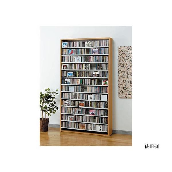 オークス CDストッカー 109×26.5×197.5cm ナチュラル CS1284-N 1個 62-9938-21（直送品）