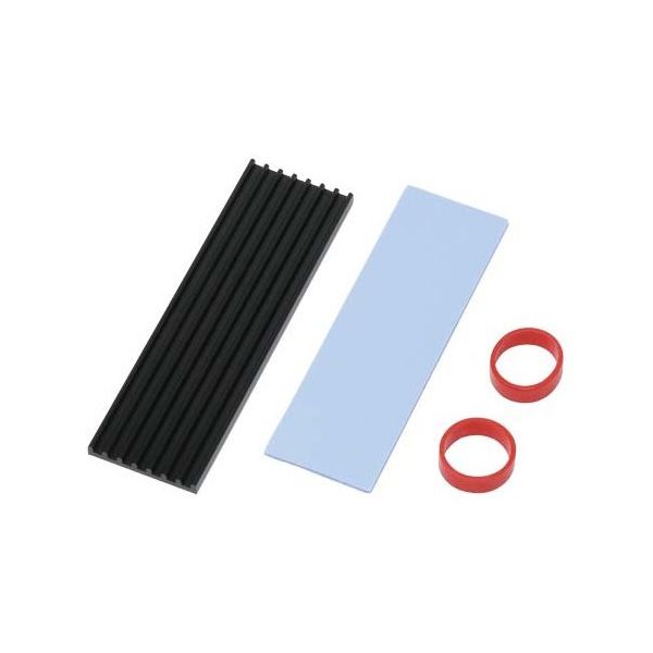 アイネックス M.2 SSD用ヒートシンクセット ブラック HM-24 1セット 67-9281-74（直送品）