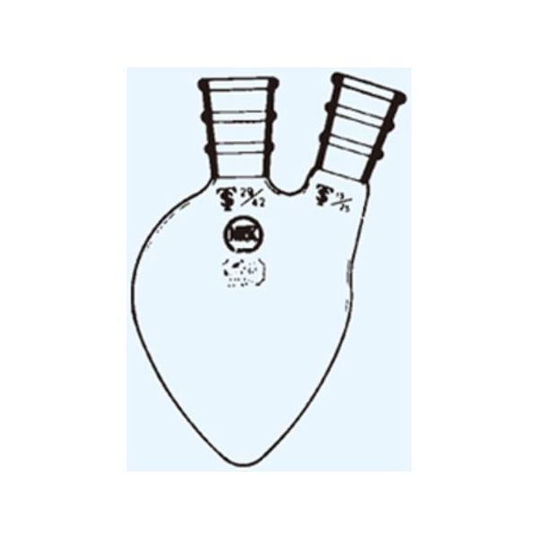 日本理化学器械 二頭ナシ形フラスコ 白 500mL 摺部29/42 028-29500 1個 65-8668-97（直送品）