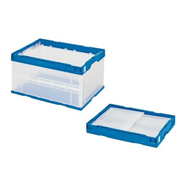 セキスイ エコタイプオリタタミコンテナ 75L透明タイプ 1個 STS7DB 66-0033-60（直送品）