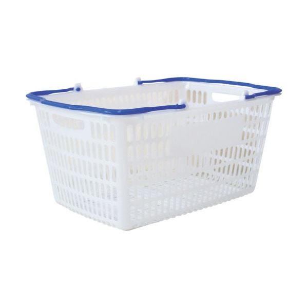 大和産業 買い物かご SLー20 ナチュラル把手ロイヤルブルー SL-20-NRRBL 1個 538-1914（直送品）