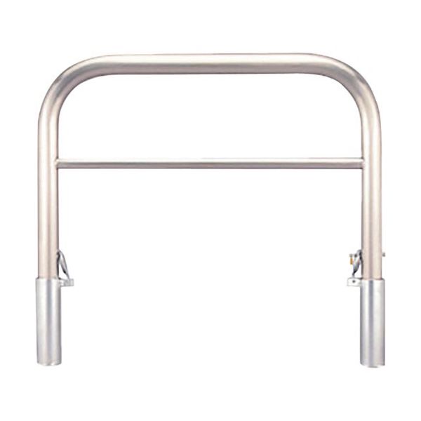 カネソウ 車止め アーチ型 横バー付 ステンレス製 脱着式 スチール製蓋 鍵付 Yシリーズ YAW4L7-DL 1本 258-5617（直送品）