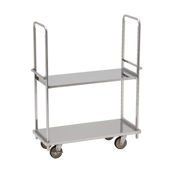 テックサス オールステンレス棚台車 1220×505 SUSφ150ウレタン車 板棚1段 TD-1250D-ST1 1台 427-5028（直送品）