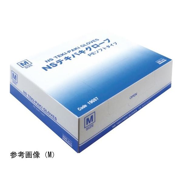 日昭産業 テキパキグローブ PE ソフト S 1セット(200枚×30箱入) 19056 1セット(6000枚) 67-6645-11（直送品）