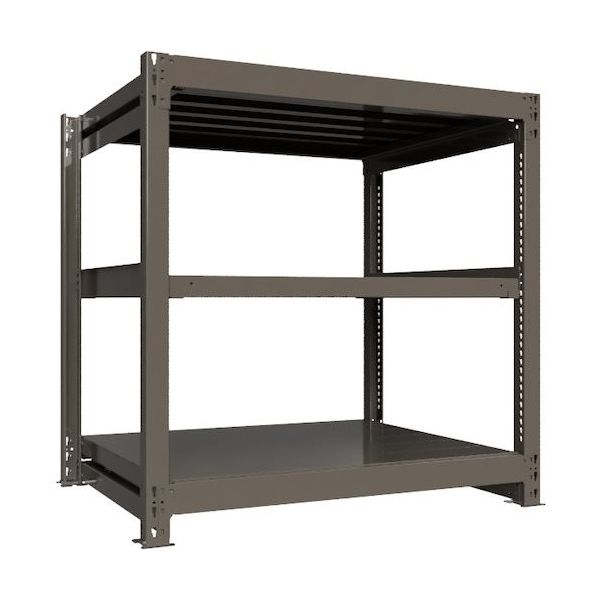 ICHIMAI 重量ボルトレスラック 段荷重1000Kg H1200×W1200×D900 天地3段 単体グレー TH1000-449T3（直送品）