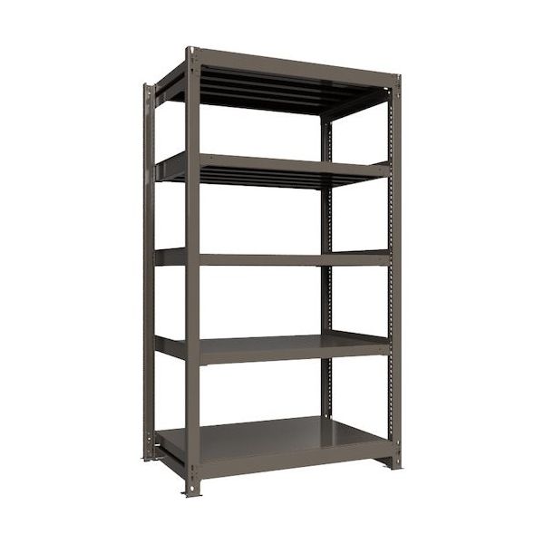 ICHIMAI 重量ボルトレスラック 段荷重1000Kg H2100×W1200×D750 天地5段 単体グレー TH1000-747T5（直送品）