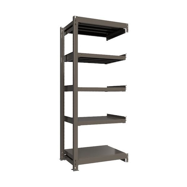 ICHIMAI 重量ボルトレスラック 段荷重1000Kg H2100×W900×D600 天地5段 連結グレー TH1000-736R5（直送品）