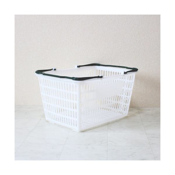 大和産業 買い物かご SLー7 ナチュラル把手エバーグリーン 10個セット SL-7-NREGR-10P 1セット(10個)（直送品）