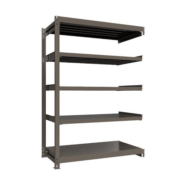 ICHIMAI 重量ボルトレスラック 段荷重1000Kg H2100×W1500×D750 天地5段 連結グレー TH1000-757R5（直送品）