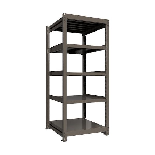 ICHIMAI 重量ボルトレスラック 段荷重1000Kg H2100×W900×D900 天地5段 単体グレー TH1000-739T5（直送品）