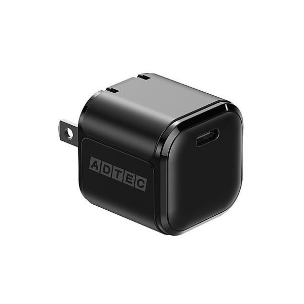 アドテック PD対応AC充電器/33W/USBー・Cx1/ブラック APD-V033C-BK 1個 67-7463-68（直送品）