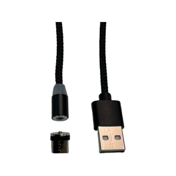 Trimate マグネット式充電用USBケーブル USB TypeAーmicroUSBヘッド端子 1m TR-MA002-10A 1個（直送品）
