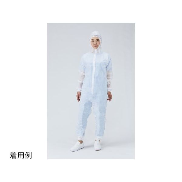 メディテックジャパン フード付ジャンプスーツ リブ付 L 50枚入 FJSR-L 1箱(50枚) 65-6903-91（直送品）