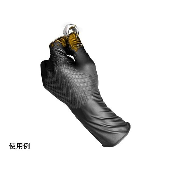 アズワン Grippazグリッパーズロング 厚手308BKブラック Lサイズ 50枚 66-0023-56 1箱(50枚)（直送品）