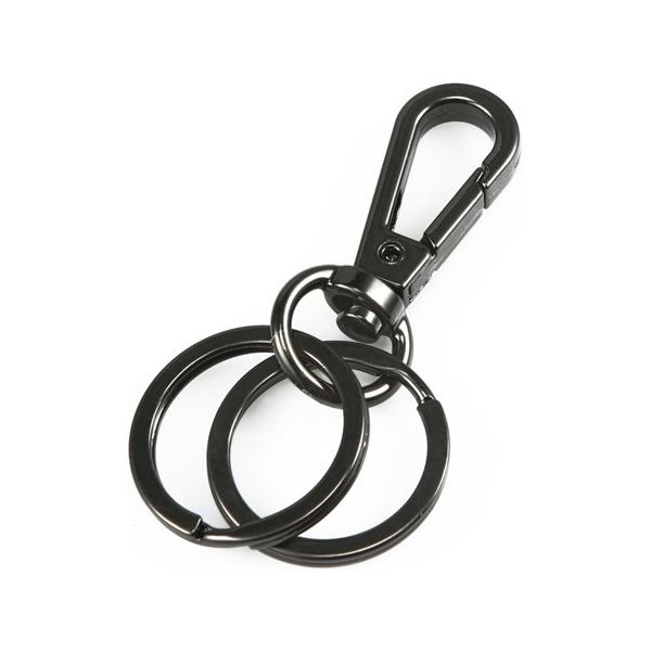 Trimate カラビナ キーリング ホルダー TR-KH002-BK 1個 67-4918-99（直送品）