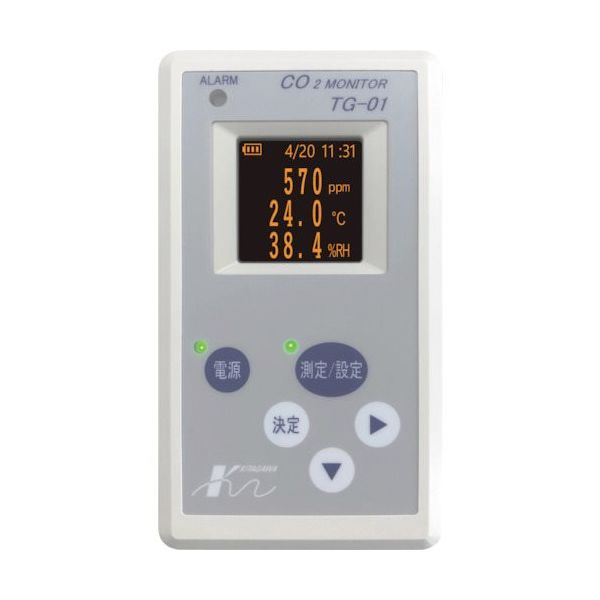 光明理化学工業 光明理化学 二酸化炭素モニター TG-01 1台 421-8397（直送品）