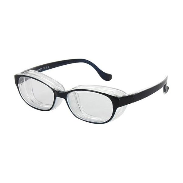 名古屋眼鏡 花粉対策メガネ スカッシースタイル キッズ ブルー 8730-01 1本 68-0312-15（直送品）