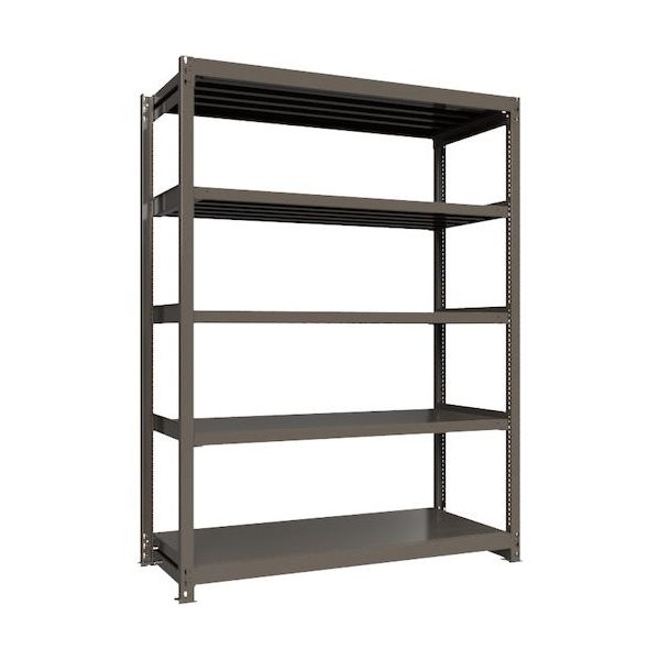 ICHIMAI 重量ボルトレスラック 段荷重1000Kg H2400×W1800×D750 天地5段 単体グレー TH1000-867T5（直送品）