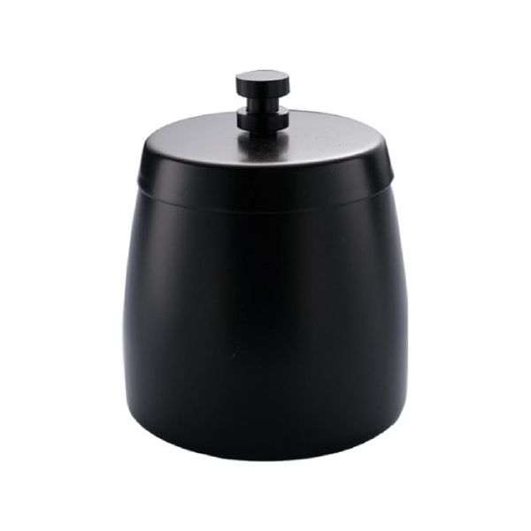 Trimate フタ付きステンレス灰皿 ブラック TR-HIZ002-BK 1個 67-4918-70（直送品）