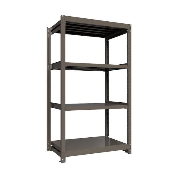 ICHIMAI 重量ボルトレスラック 段荷重1000Kg H2100×W1200×D750 天地4段 単体グレー TH1000-747T4（直送品）