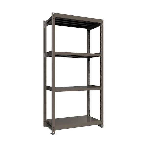 ICHIMAI 重量ボルトレスラック 段荷重1000Kg H2400×W1200×D600 天地4段 単体グレー TH1000-846T4（直送品）