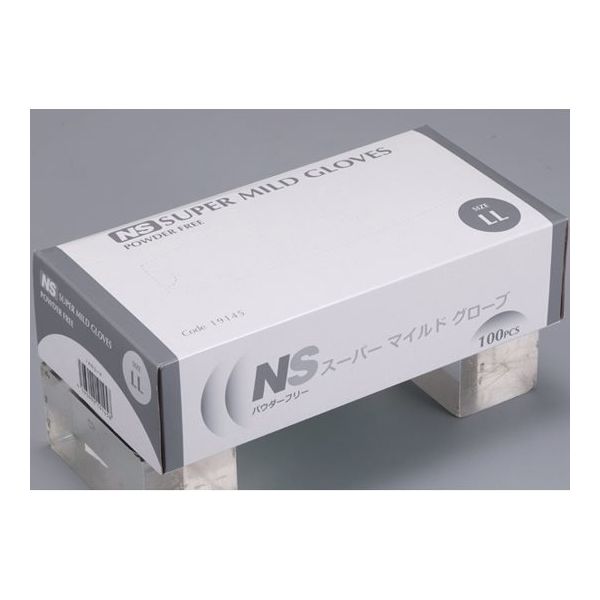 日昭産業 スーパーマイルドグローブ LL 1セット(100枚×20箱入) 19145 1セット(2000枚) 67-6645-15（直送品）