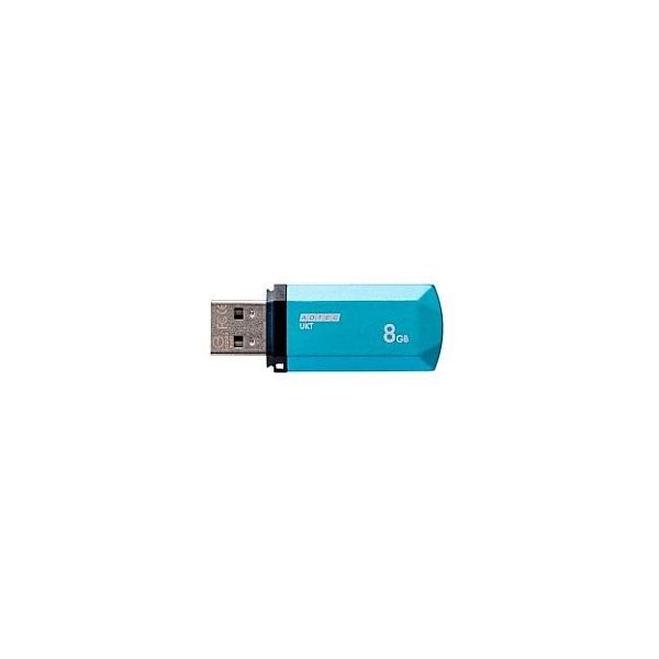 アドテック USBフラッシュメモリ UKT USB2.0 8GB ブルー AD-UKTSL8G-U2 1個 67-7461-96（直送品）