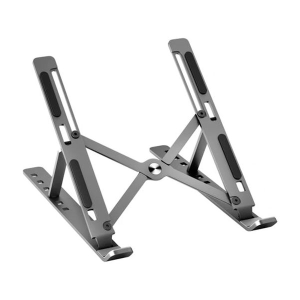 ノートパソコン&タブレットスタンド アルミ合金製 コンパクト 折りたたみ式 専用ポーチ付き グレー TR-PST002-GY 1個（直送品）