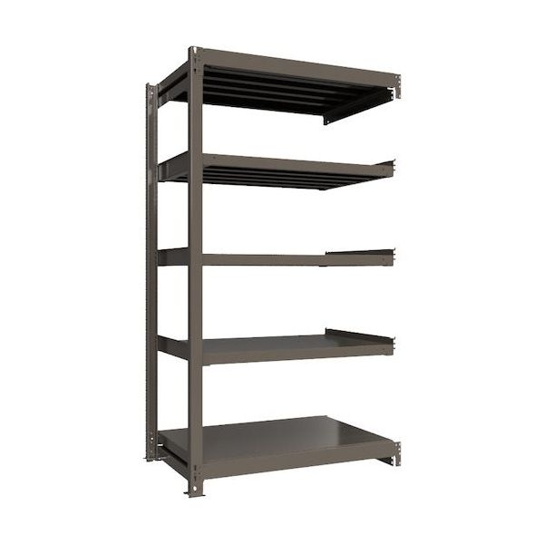 ICHIMAI 重量ボルトレスラック 段荷重1000Kg H2100×W1200×D750 天地5段 連結グレー TH1000-747R5（直送品）