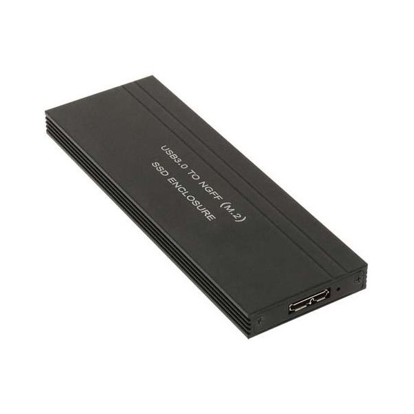 アイネックス USB3.0接続 UASP対応 M.2 SATA SSDケース HDE-10 1個 67-9282-51（直送品）