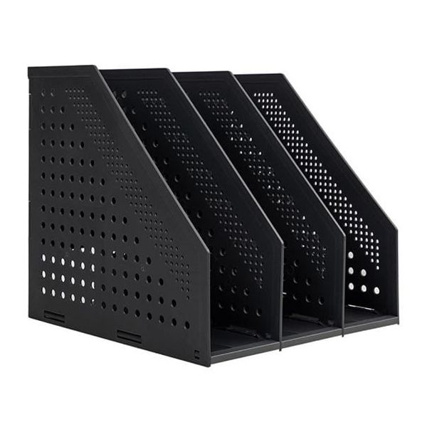 Trimate 伸縮ができるファイルボックス ブラック TR-SFB001-BK 1個 68-4068-40（直送品）