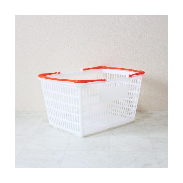 大和産業 買い物かご SLー7 ナチュラル把手オレンジ SL-7-NROR 1個 538-0369（直送品）