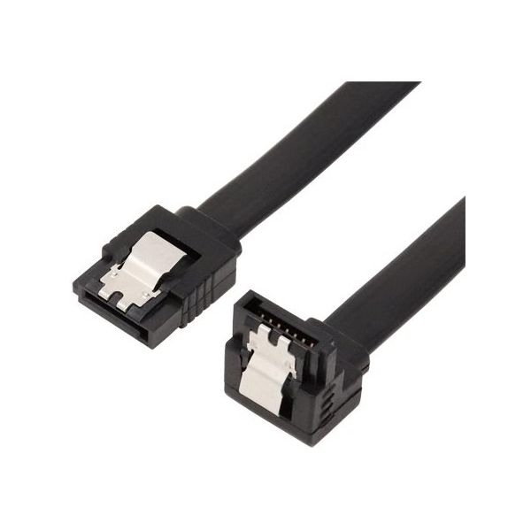 ainex ラッチ付 シリアルATAケーブル 片下L型コネクタ 35cm SAT-6135LBK 1個 68-0583-70（直送品）