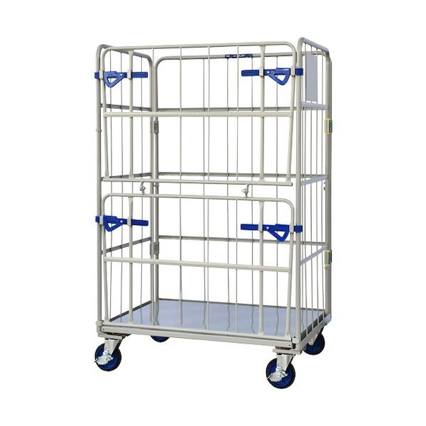 ワコーパレット ワコー カーゴプレスタ ダブルゲート付 1100×800×1700床スチール WK6-11WG 1台 544-8309（直送品）