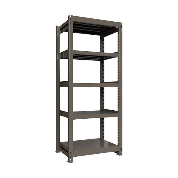 ICHIMAI 重量ボルトレスラック 段荷重1000Kg H2100×W900×D600 天地5段 単体グレー TH1000-736T5（直送品）