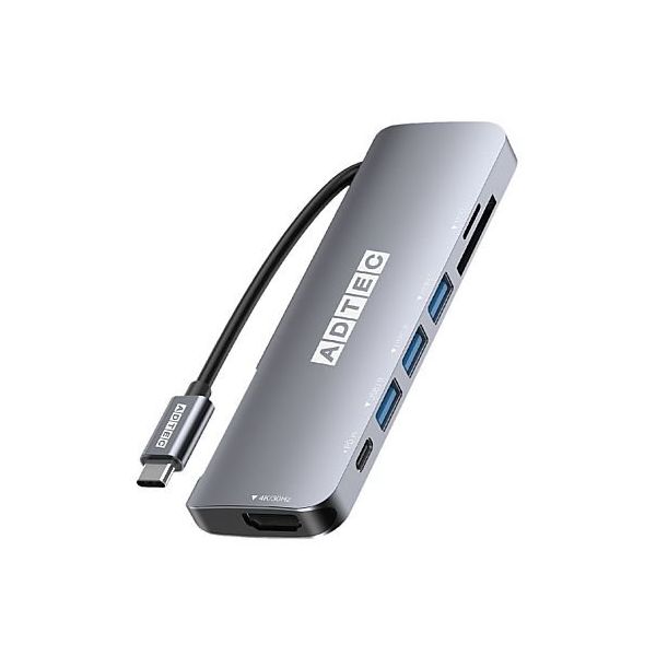 アドテック 7in1 USBーC HUB カードリーダ/A3/PDin/4K ドッキングステーション AHUB-VCA3P-4K30 1個（直送品）