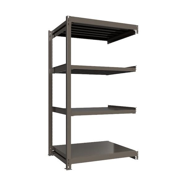 ICHIMAI 重量ボルトレスラック 段荷重1000Kg H2100×W1200×D900 天地4段 連結グレー TH1000-749R4（直送品）