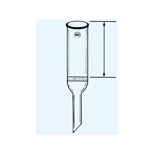 グラスフィルター 内径20×板上高さ100mm アリン氏形 フィルター細孔(ポアサイズ)No.3 40~16μm 15AG-3 1個（直送品）