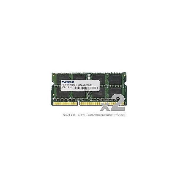 DOS/V用 PC3ー8500(DDR3ー1066)204Pin SOーDIMM 2GB 2枚組 6年保証 ADS8500N-2GW 1個（直送品）  - アスクル