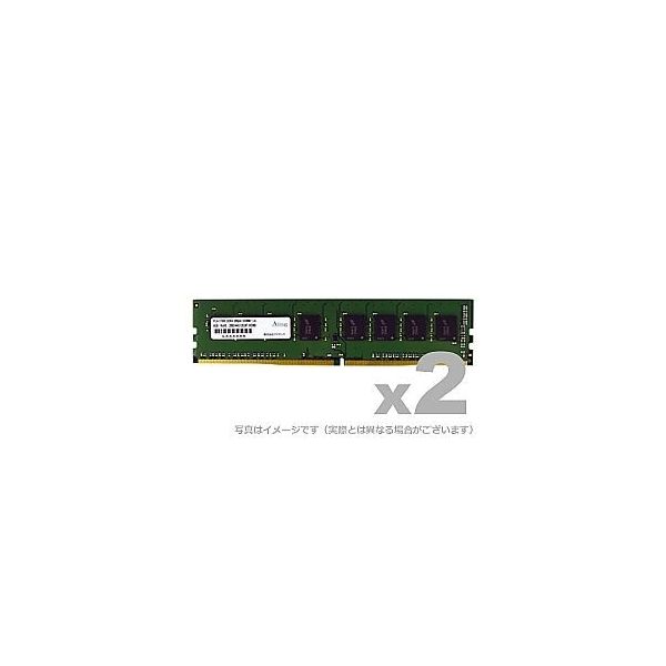 アドテック DOS/V用 DDR4ー2666 UDIMM 8GBx2枚 省電力 ADS2666D-H8GW 1個 67-7460-49（直送品）
