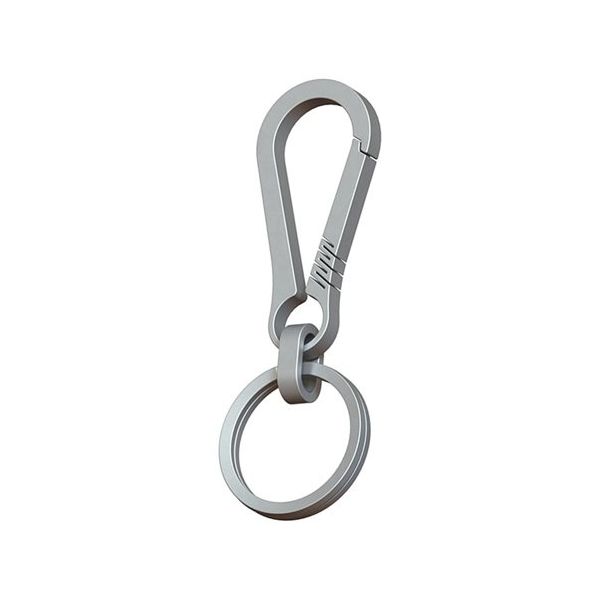 Trimate カラビナキーホルダー チタン製 TR-KH004-BK 1個 67-4919-02（直送品）