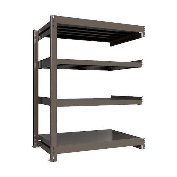 ICHIMAI 重量ボルトレスラック 段荷重1000Kg H1500×W1200×D750 天地4段 連結グレー TH1000-547R4（直送品）