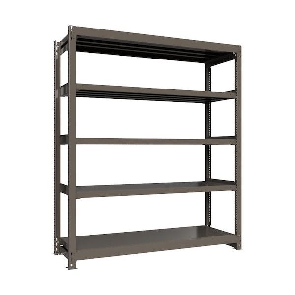 ICHIMAI 重量ボルトレスラック 段荷重1000Kg H2100×W1800×D600 天地5段 単体グレー TH1000-766T5（直送品）