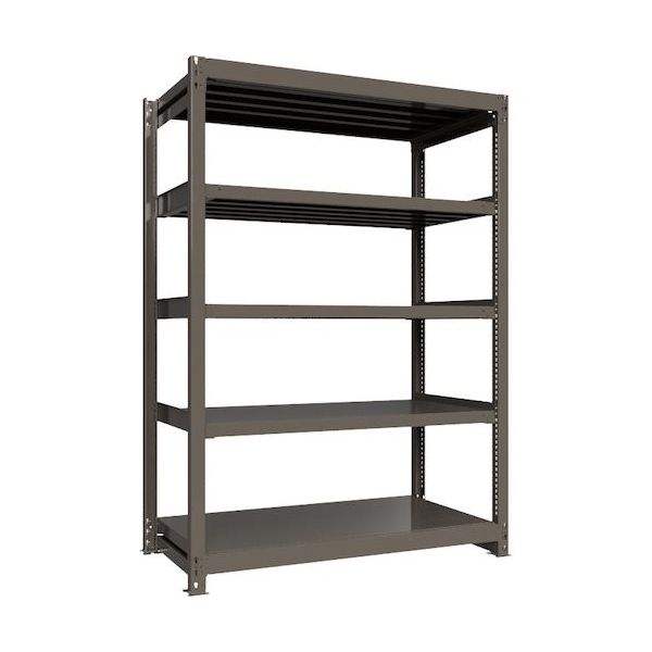 ICHIMAI 重量ボルトレスラック 段荷重1000Kg H2100×W1500×D750 天地5段 単体グレー TH1000-757T5（直送品）