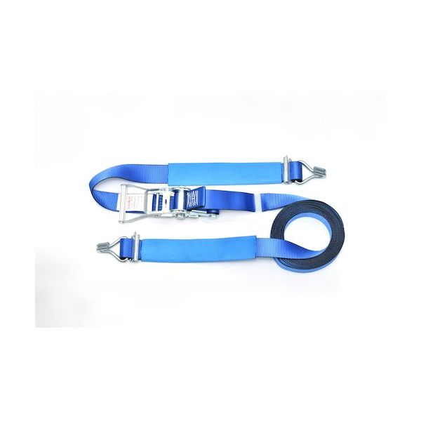 ラッシングベルト 50mm幅 ラチェットバックル ダブルフック(ワンピース+Jフック)固定1m 調整7m HXB50-R7FH（直送品）