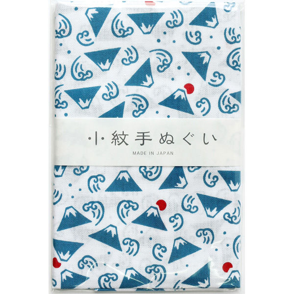 日本紐釦貿易 NBK 小絞手ぬぐい 富士山 33×90cm 白 MYM33478 1個