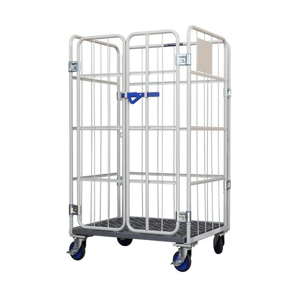 ワコーパレット ワコー カーゴプレスタ観音扉付1000×800×1700床プラ ベージュ色 WKP-1080(KT) 1台 473-0889（直送品）