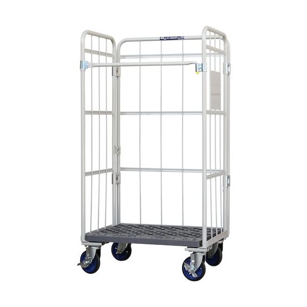 ワコーパレット ワコー 床板プラスチック製カゴ車 800×600×1500 WKP-8060L 1台 448-9210（直送品）