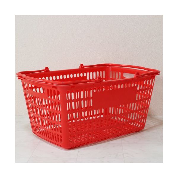 大和産業 買い物かご SLー20 レッド 10個セット SL-20-RE-10P 1セット(10個) 538-0353（直送品）